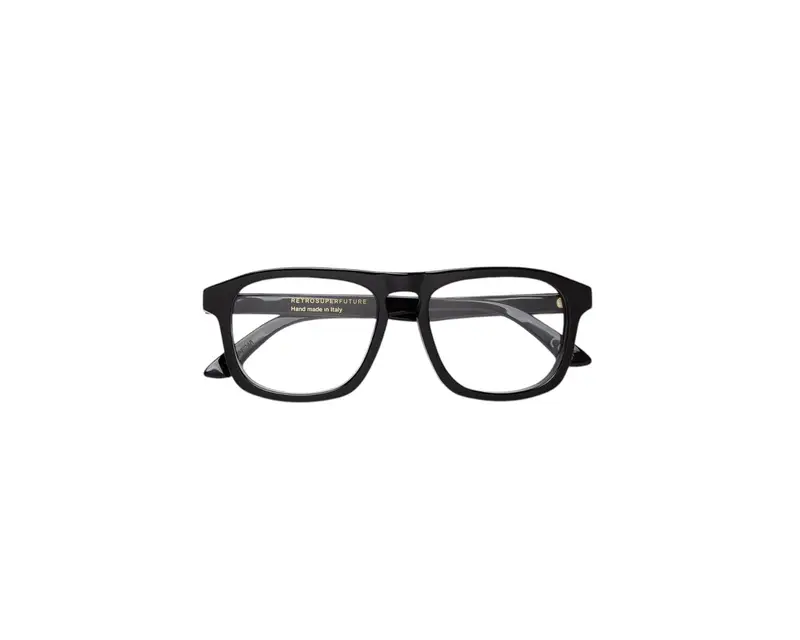 Retrosuperfuture Unisex TJ9 Numero 123 Nero Montature da vista Acetato Nero Squadrata miniatura 2