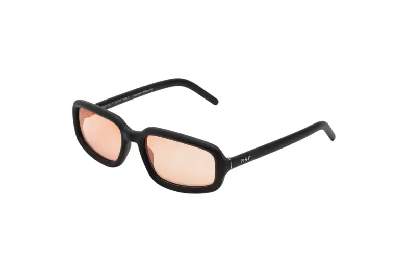 Unisex TQ9 TROLL BLACK MATTE Occhiali da sole Acetato Nero Rosa Squadrata Normale