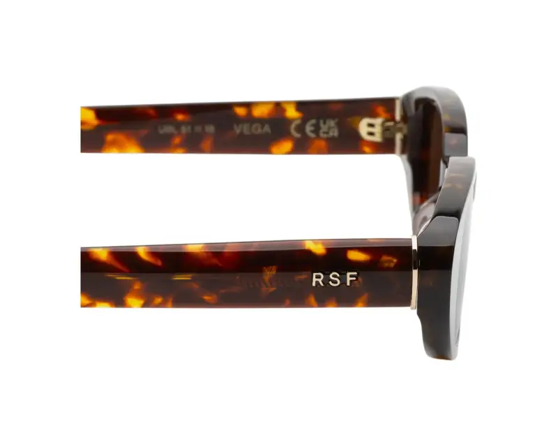 Unisex UBL VEGA BURNT HAVANA Occhiali da sole Acetato Havana Marrone Geometrica Normale miniatura 3