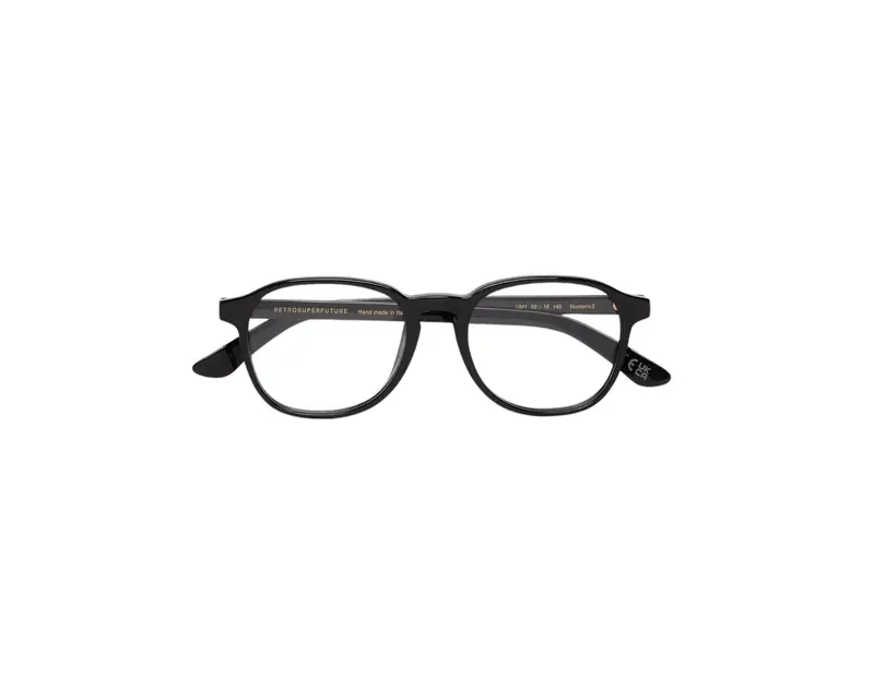 Retrosuperfuture Unisex UM1 Numero 02 Nero Montature da vista Acetato Nero Squadrata miniatura 2