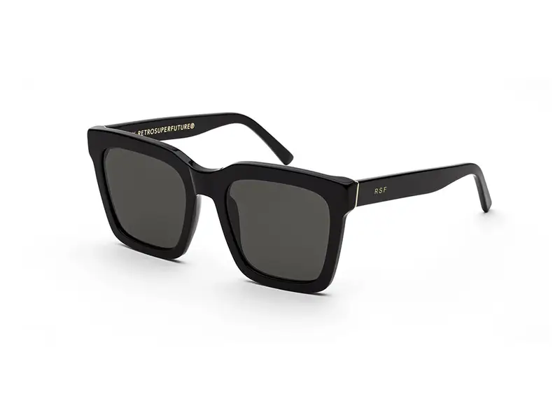 Retrosuperfuture Unisex UR1 Aalto Black black Occhiali da sole Acetato Nero Nero Squadrata Normale