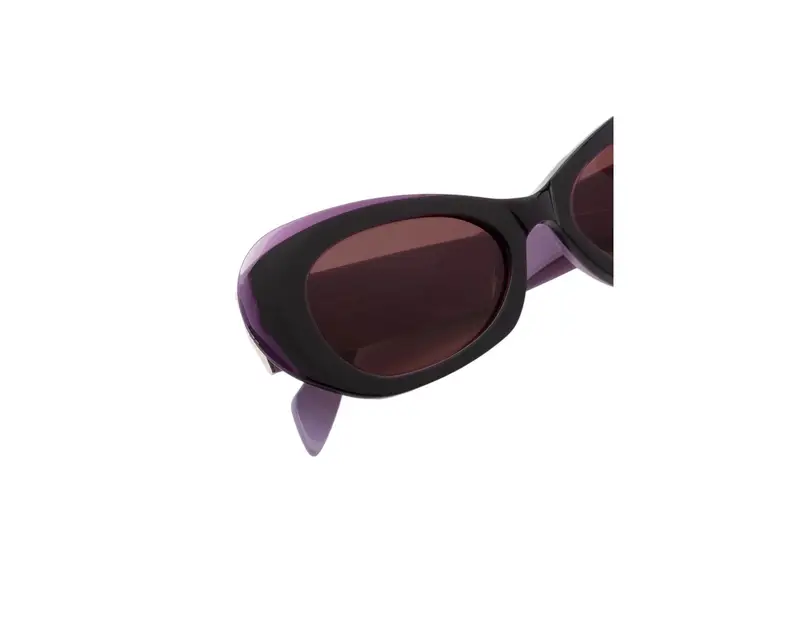 Retrosuperfuture Unisex USF Izipho Melanzana Occhiali da sole Acetato Viola Viola Geometrica Normale miniatura 2