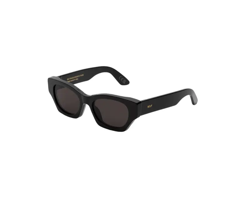 Retrosuperfuture Unisex UXS Tono Black Occhiali da sole Acetato Nero Grigio Cat Eye Normale