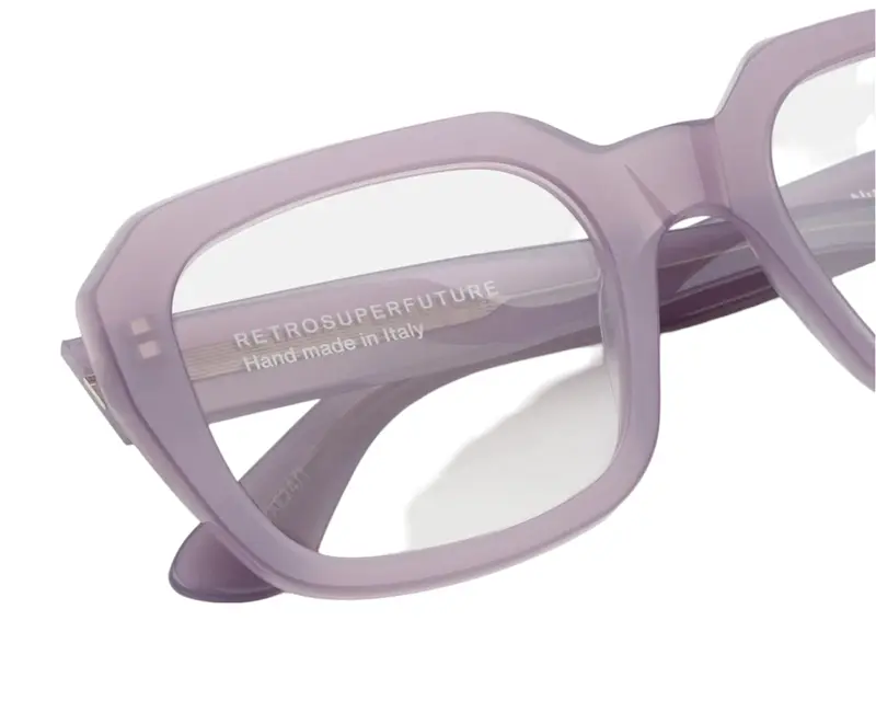 Retrosuperfuture Unisex V0J Numero 125 Light purple Montature da vista Acetato Viola Squadrata miniatura 2