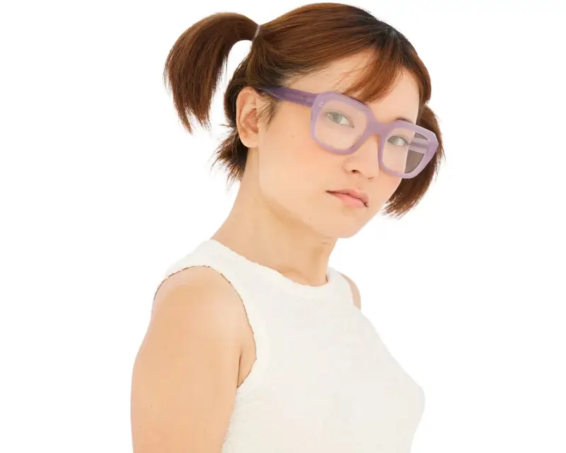 Retrosuperfuture Unisex V0J Numero 125 Light purple Montature da vista Acetato Viola Squadrata miniatura 3