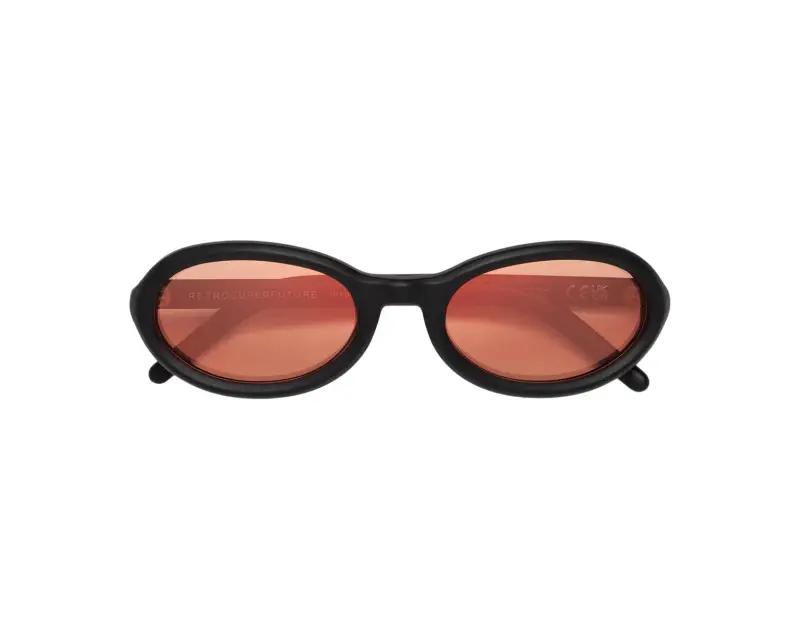 Unisex VVR CHERRY BLACK MATTE Occhiali da sole Acetato Nero Rosa Geometrica miniatura 2