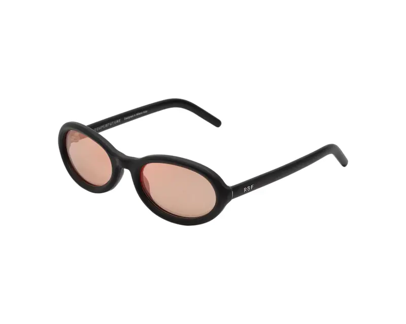 Unisex VVR CHERRY BLACK MATTE Occhiali da sole Acetato Nero Rosa Geometrica