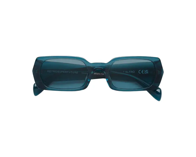 Unisex VX3 L'ALTRO TEAL Occhiali da sole Acetato Blu Azzurro Squadrata Normale miniatura 2