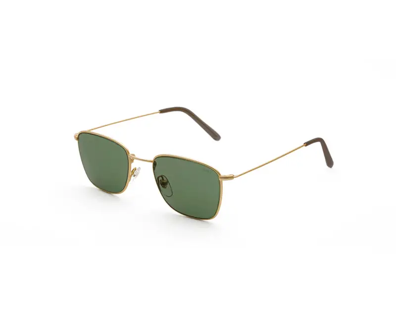 Retrosuperfuture Unisex W13 Strand 2.0 Green Occhiali da sole Metallo Oro Verde Squadrata Normale