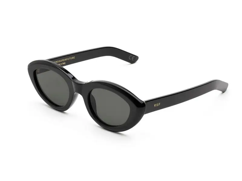 Retrosuperfuture Unisex W4A Cocca Black Occhiali da sole Acetato Nero Grigio Cat Eye