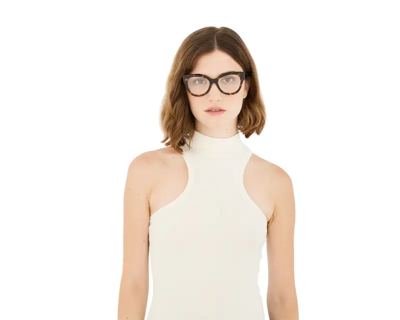 Retrosuperfuture Unisex W4H Numero 126 Burnt Havana Montature da vista Acetato Havana Squadrata miniatura 2