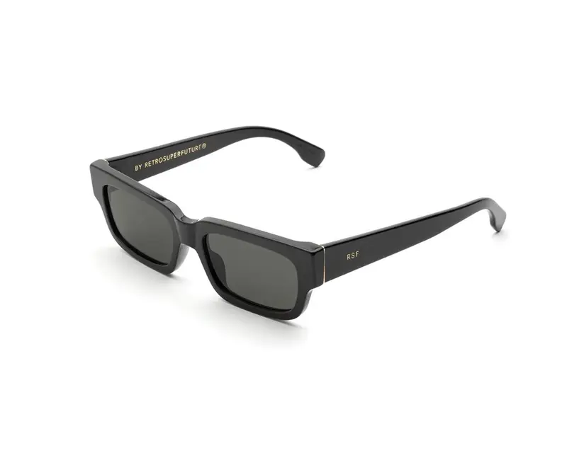 Retrosuperfuture Unisex WCH Roma Black Occhiali da sole Acetato Nero Grigio Squadrata Normale
