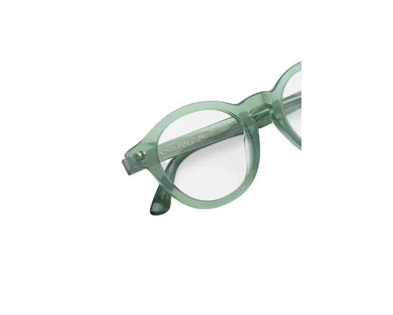 Retrosuperfuture Unisex WND Numero 129 Salvia Montature da vista Acetato Verde Rotonda miniatura 2