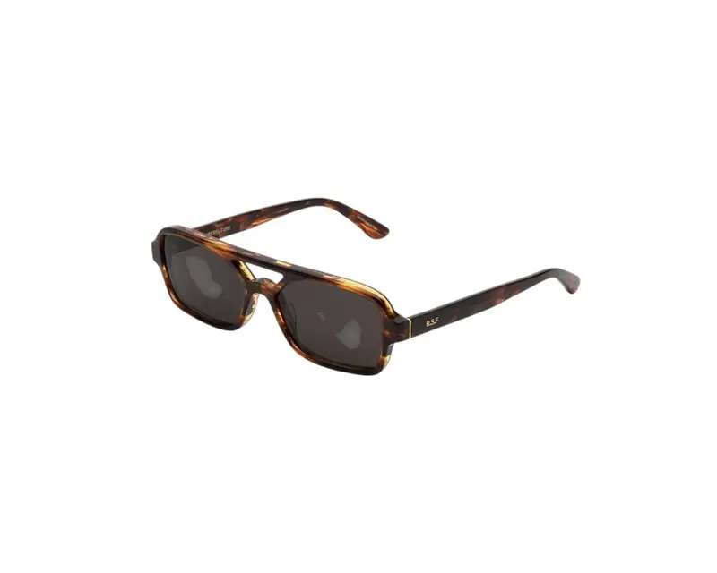 Retrosuperfuture Unisex XDK Vico Havana Striato Occhiali da sole Acetato Havana Nero Squadrata Normale