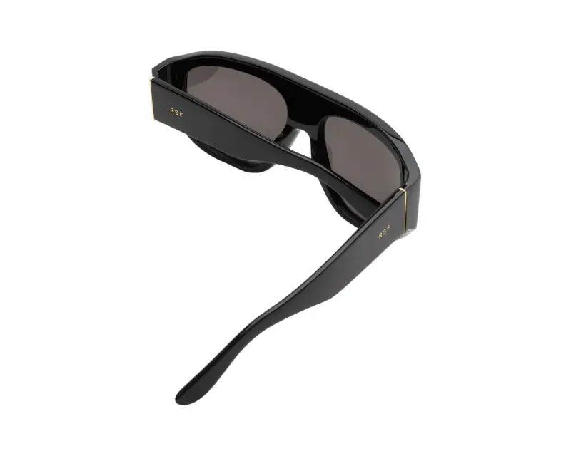 Unisex XIO BISCOTTO BLACK Occhiali da sole Acetato Nero Nero Geometrica miniatura 3