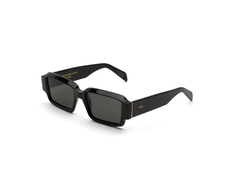 Retrosuperfuture Unisex XL9 Astro Black Occhiali da sole Acetato Nero Grigio Squadrata Normale