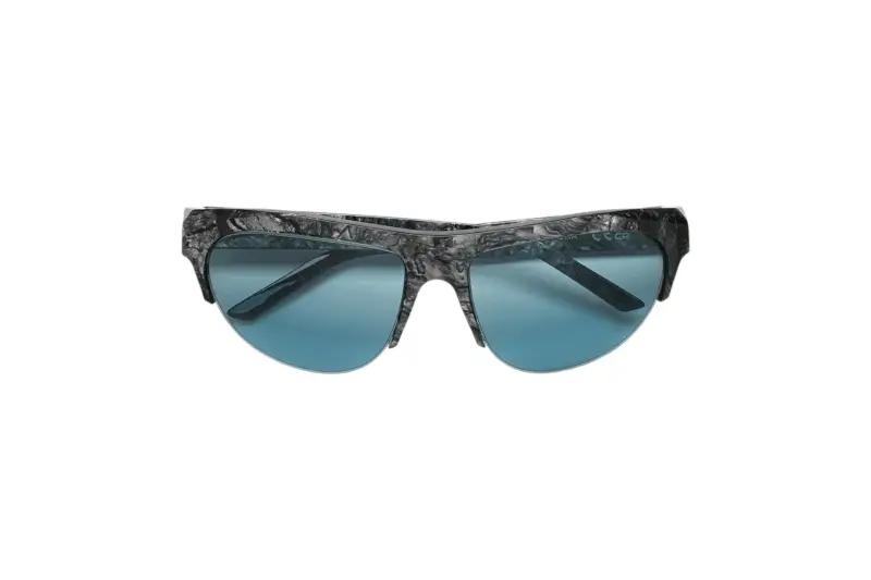 Unisex XRC ORA GRANITO Occhiali da sole Acetato Grigio Blu Cat Eye Normale miniatura 2