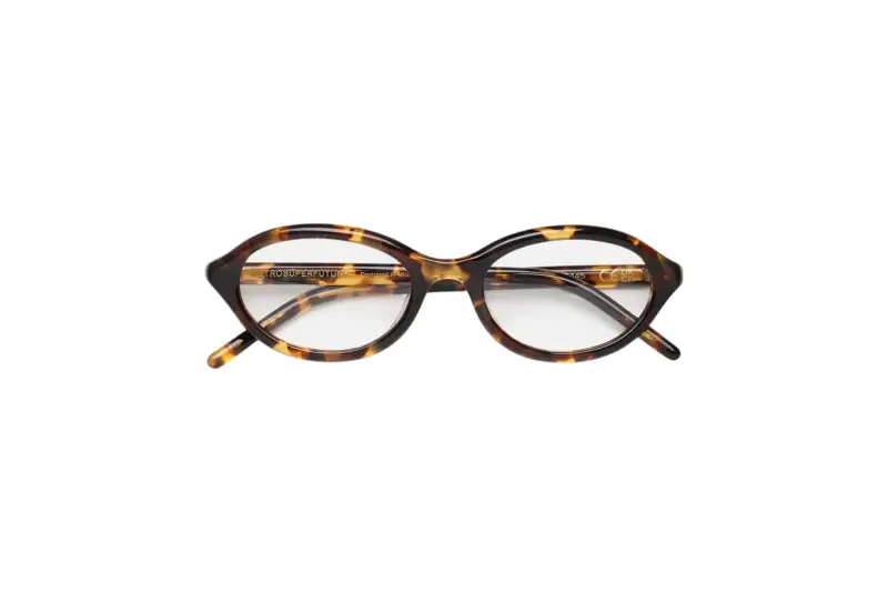 Unisex YZA NUMERO 145 BURNT Montature da vista Acetato Havana Geometrica miniatura 2