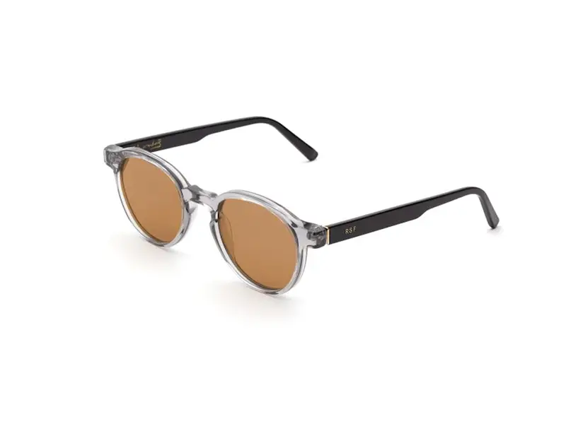 Retrosuperfuture Unisex ZWN The Warhol cod. colore Stilo Occhiali da sole Acetato Grigio Marrone Rotonda Normale