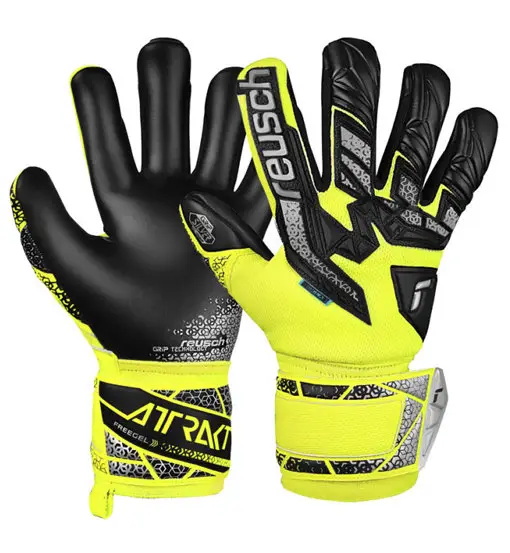 Attrakt Freegel - guanti da portiere - bambino Safety Yellow