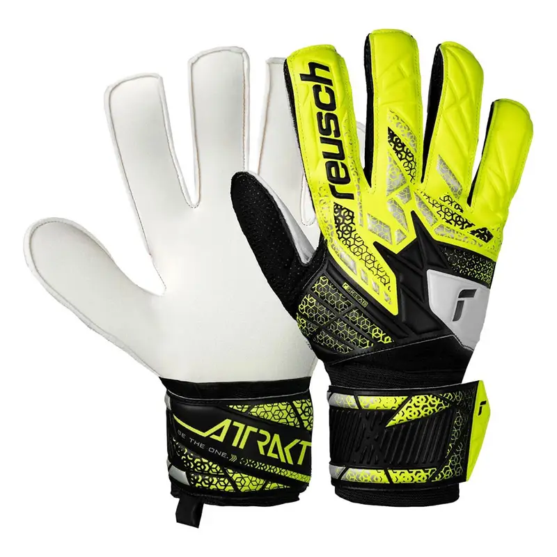 Guanti Calcio Attrakt Nero Giallo Uomo 10 / XL