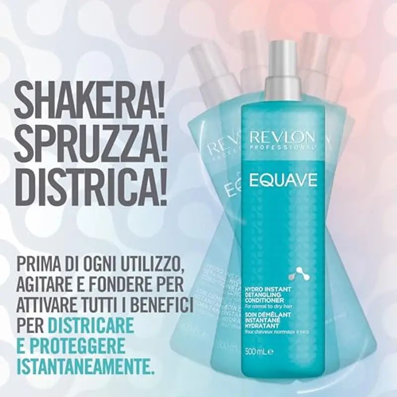 Revlon Professional Equave Hydro Bi-Phase Detangling Conditioner, Balsamo senza Risciacquo, per Capelli Normali/Secchi, Districante, con Protezione dal Calore, Capelli Lisci e Definiti - 200 ml miniatura 3