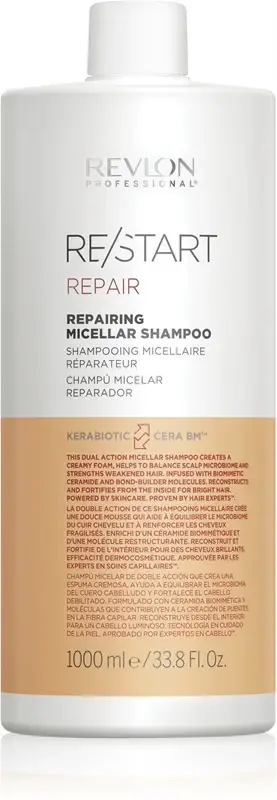Professional Re/Start Recovery shampoo micellare per capelli rovinati e fragili 1000 ml