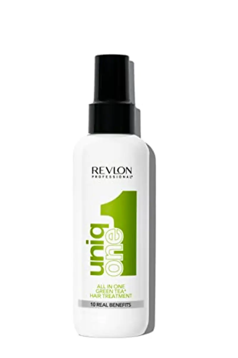 REVLON PROFESSIONAL UNIQONE GREEN TEA HAIR TREATMENT, Trattamento Doppie Punte Senza Risciacquo, Trattamento Per Capelli, Fragranza Tè Verde – 150 ml