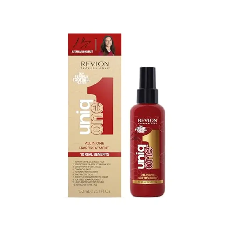REVLON PROFESSIONAL UniqOne Hair Treatment Aitana Bonmatí Limited Edition, 150 ml, Leave in cura per capelli per una migliore pettinabilità e lucentezza, cura dei capelli senza risciacquo, spray miniatura 2