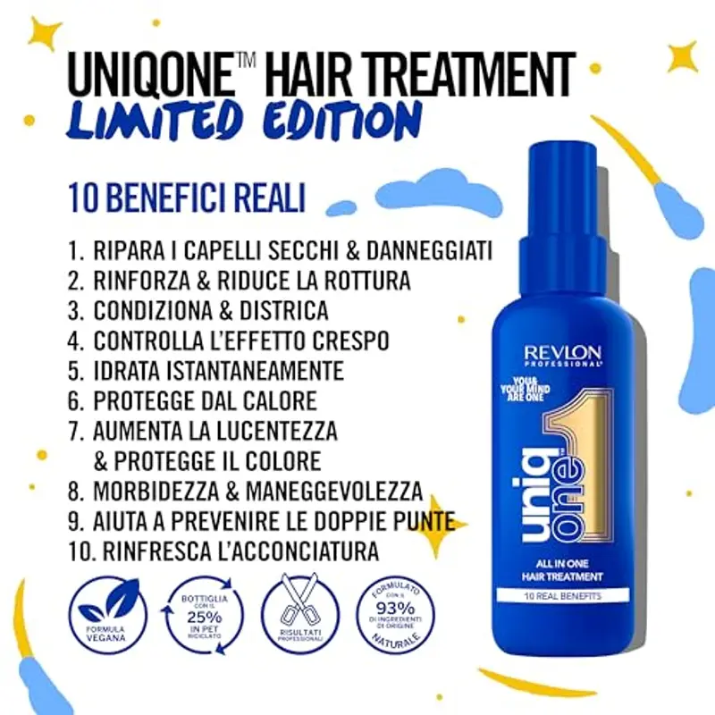 Revlon Professional UniqOne Hair Treatment Limited Edition – Fragranza Rilassante Trattamento Capelli Multi-Benefici – Ripara, Districa, Controlla l’Effetto Crespo – Vaniglia & Gelsomino – 150ml miniatura 2