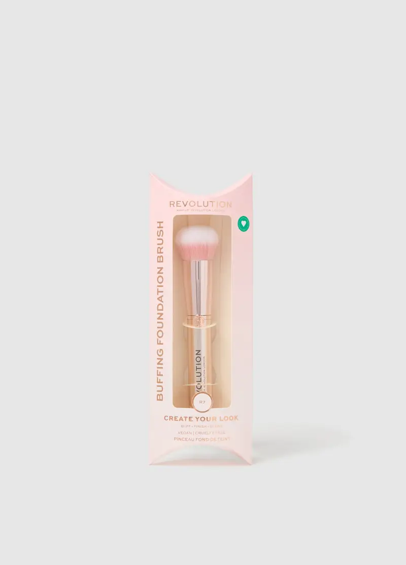 REVOLUTION, Create Buffing Foundation Pennello Viso R7, Donna, Arancione, Taglia: FASUL