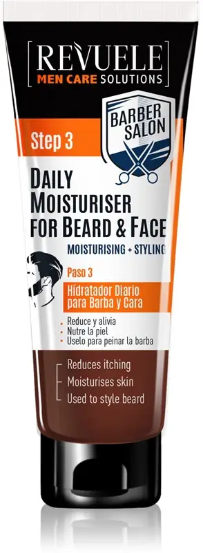 Men Care Solutions Barber Salon crema idratante per viso e barba 80 ml