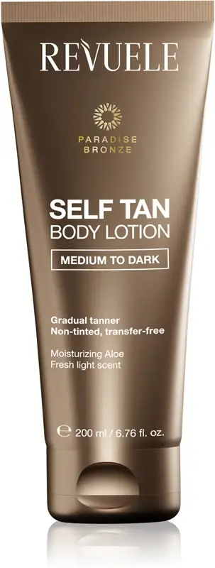Paradise Bronze Self Tan latte autoabbronznate per un'abbronzatura graduale colore Medio a scuro 200 ml