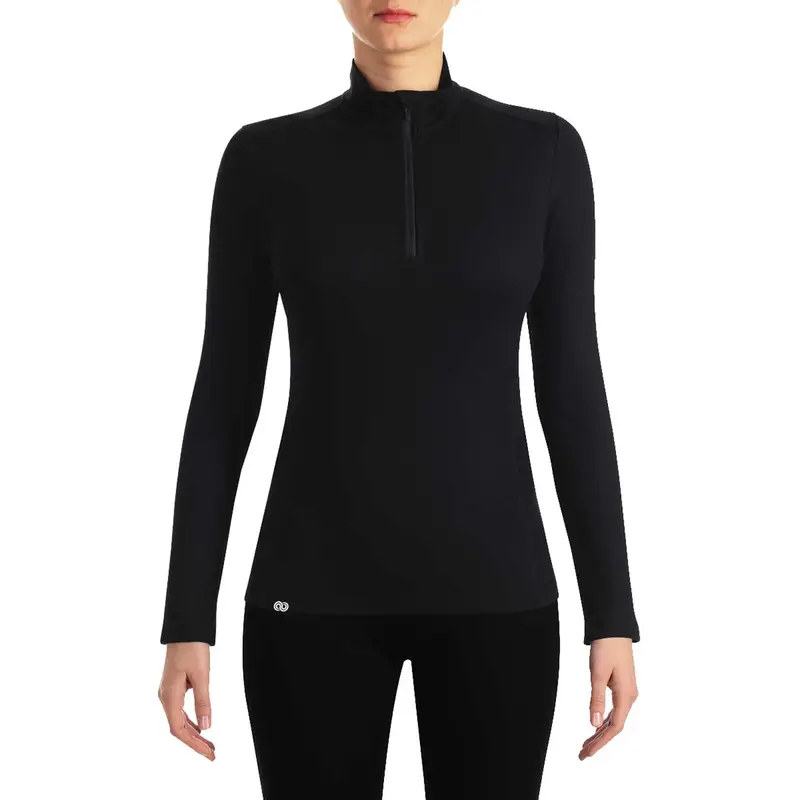 LUPETTO 1/2 ZIP POLLUX DONNA Nero