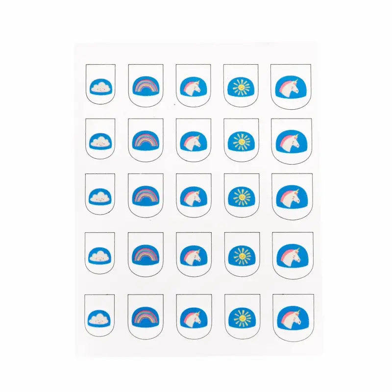 Adesivi per unghie Rex London Magical Unicorn (x25)