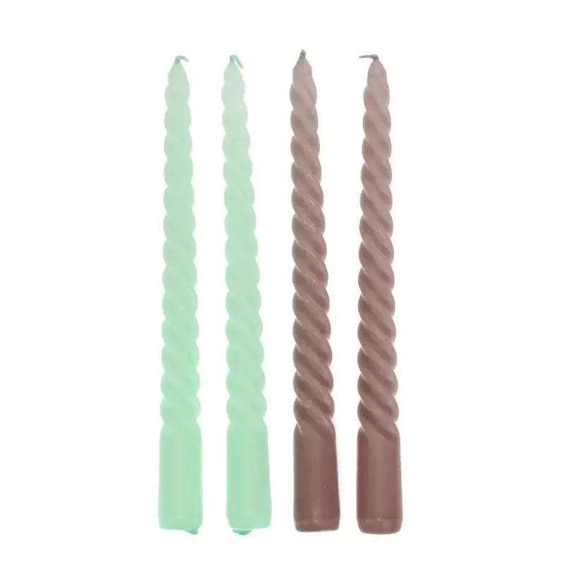 Candele torcigliate Rex London (x4)
