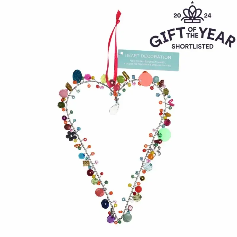 Decorazione da parete a forma di cuore con più perline Rex London