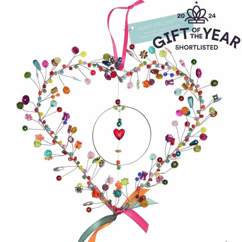 Decorazione da parete a forma di cuore con più perline Rex London