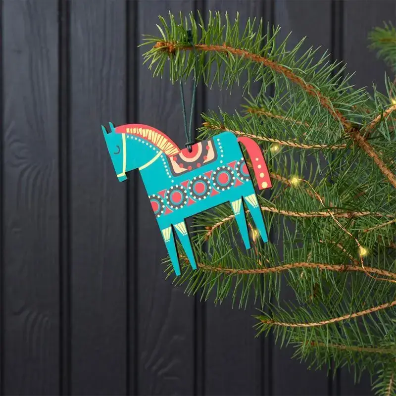 Decorazione natalizia in legno per cavalli Rex London