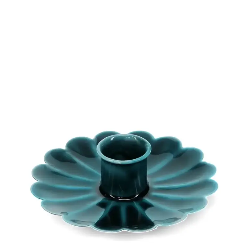 Portacandele a forma di fiore in smalto Rex London