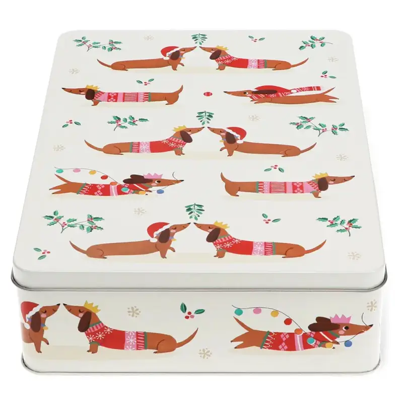 Scatola di immagazzinaggio Rex London Festive Sausage Dog