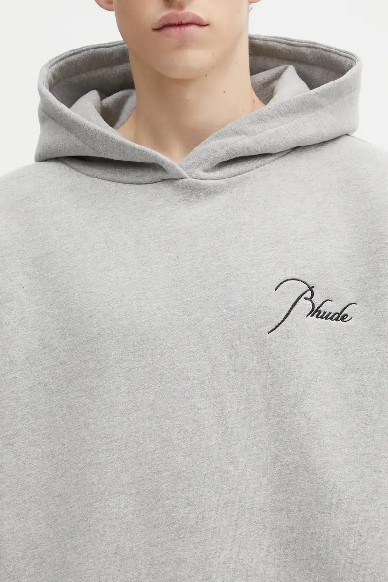 felpa Classique side zip uomo colore grigio con cappuccio RHFW25HO03829 miniatura 4