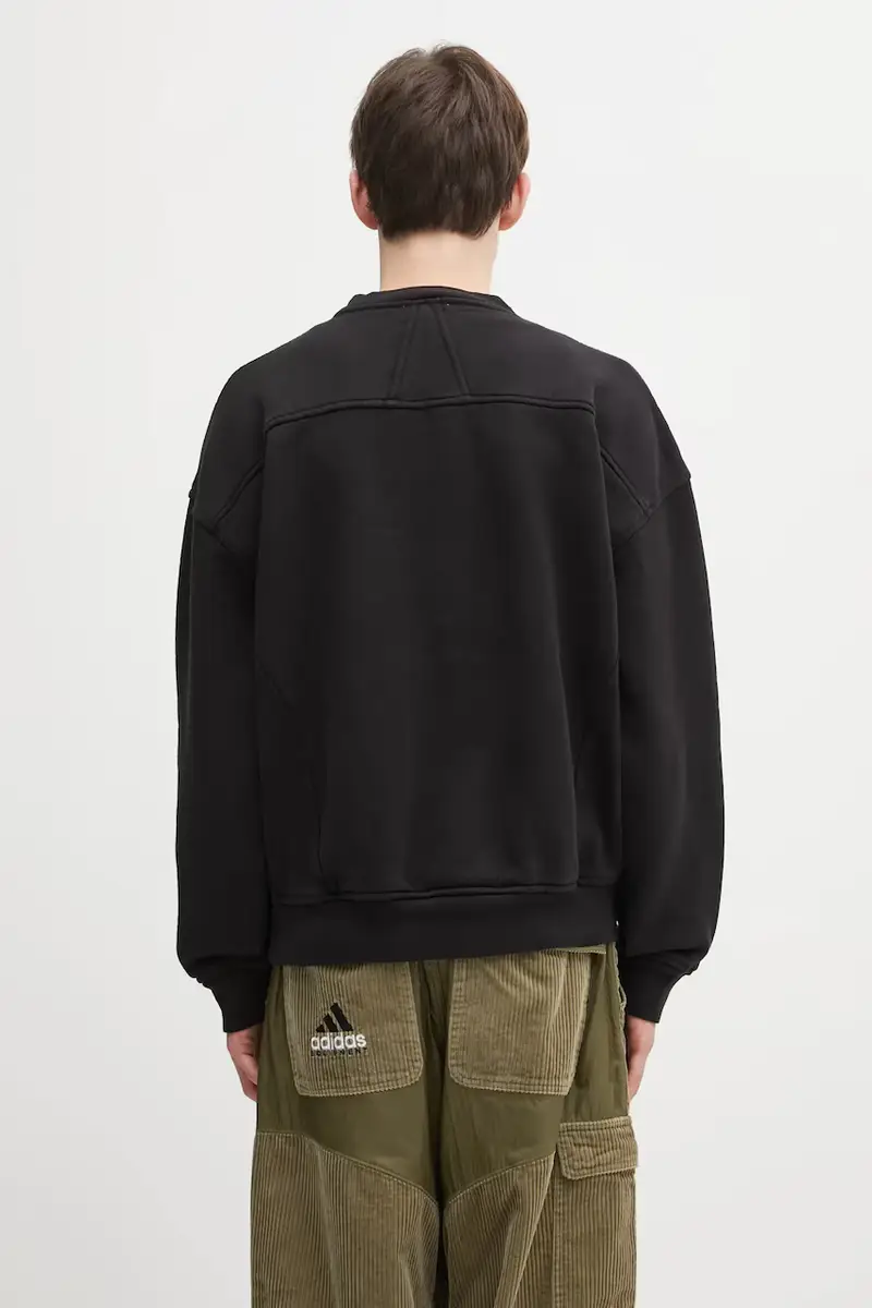 felpa in cotone Classique uomo colore nero con applicazione RHFW25ST06012 miniatura 3