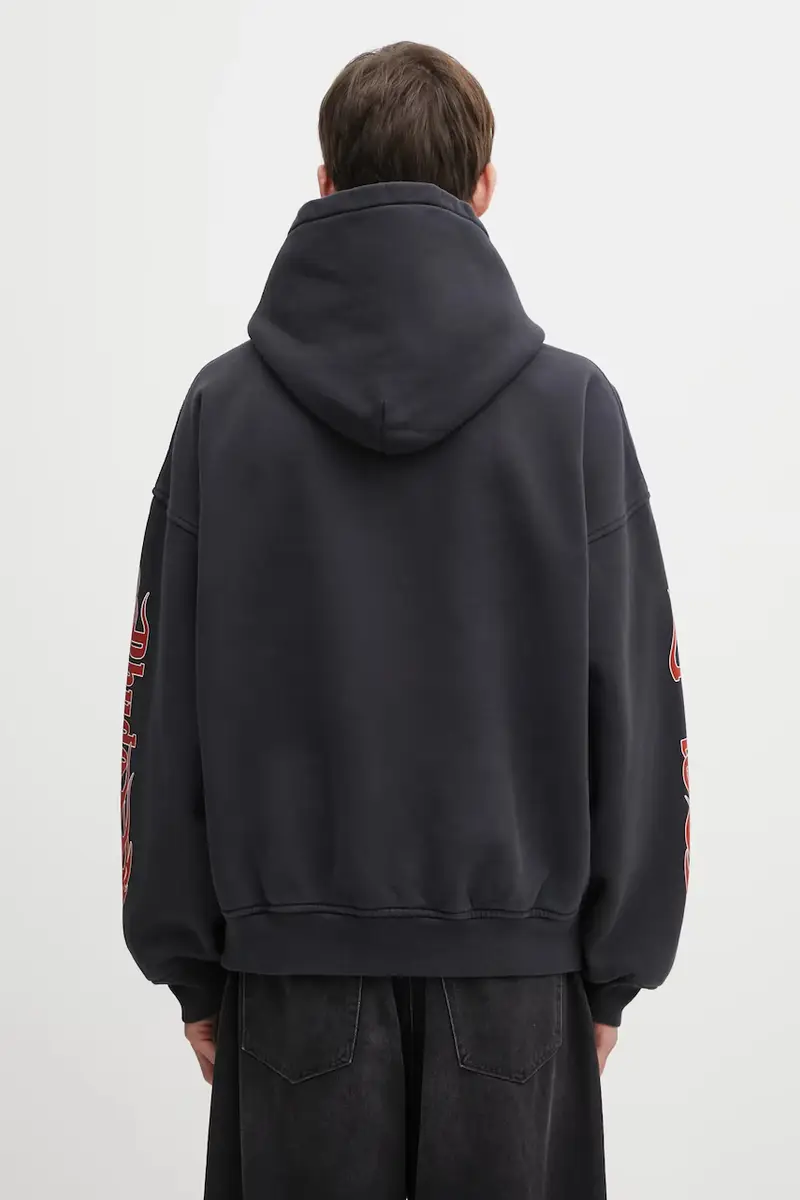 felpa in cotone Mesa stallion uomo colore nero con cappuccio RHFW25HO04012 miniatura 3