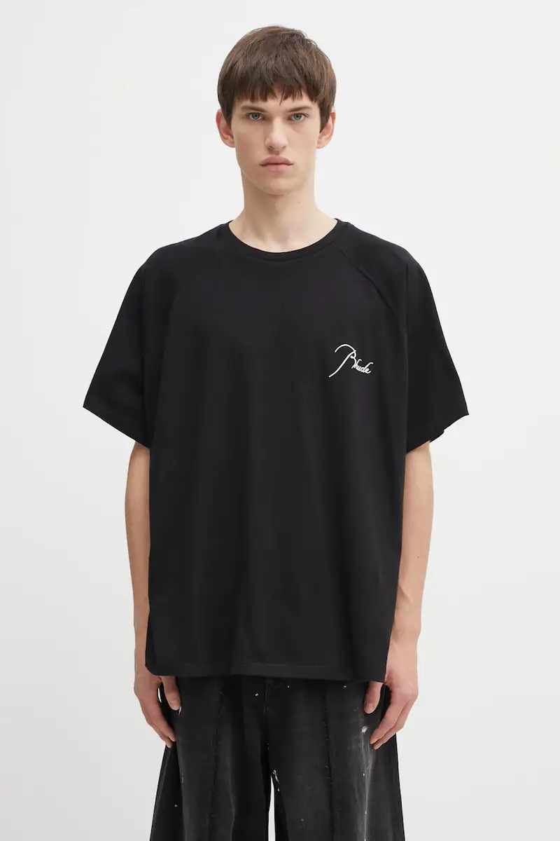 RHUDE T-shirt Uomo Nero 3395674 miniatura 3