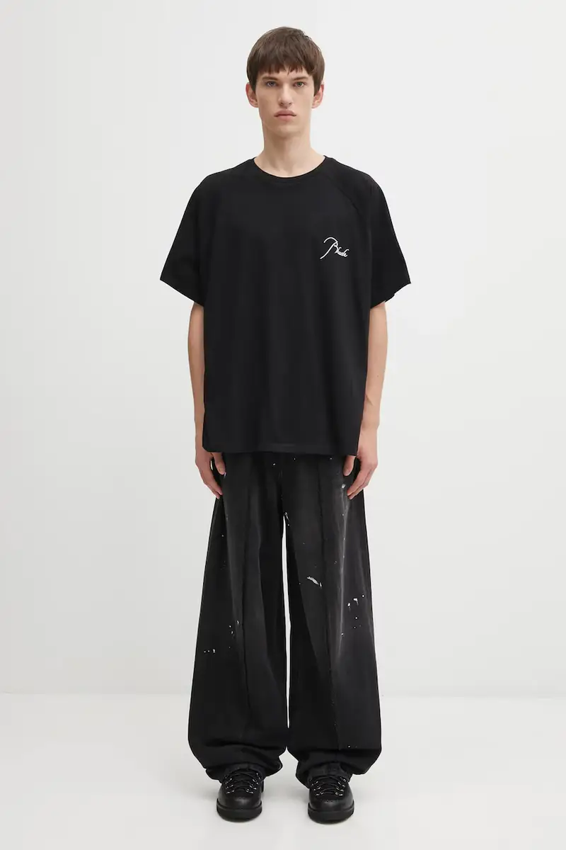 RHUDE T-shirt Uomo Nero 3395674 miniatura 5