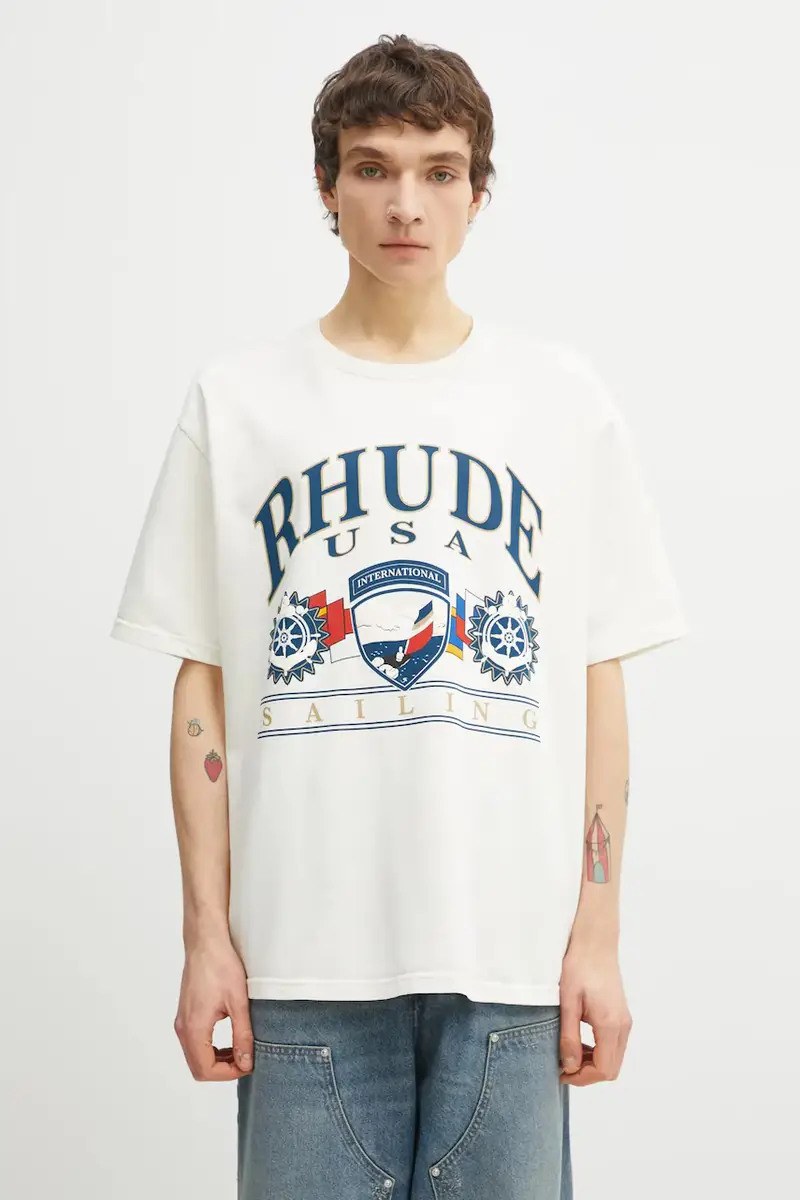 RHUDE T-shirt Beige 3973372