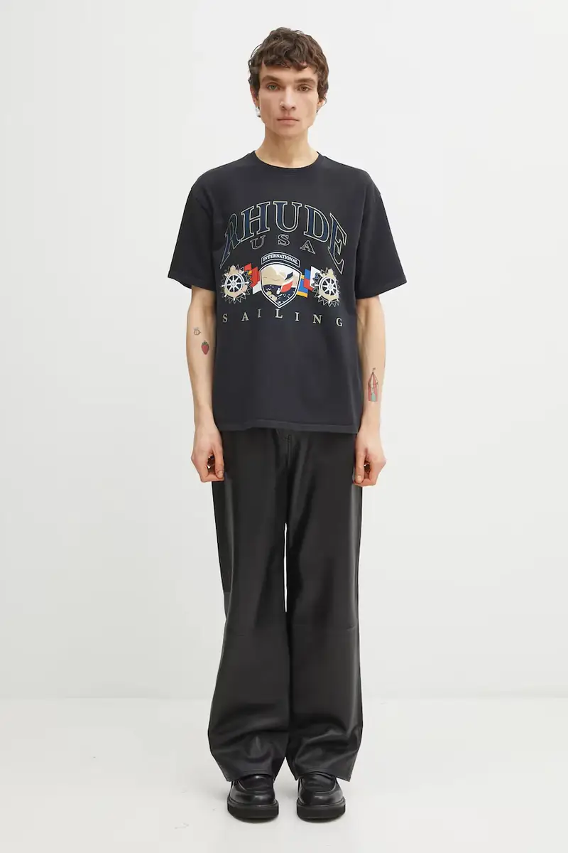 RHUDE T-shirt Nero 3973412 miniatura 5