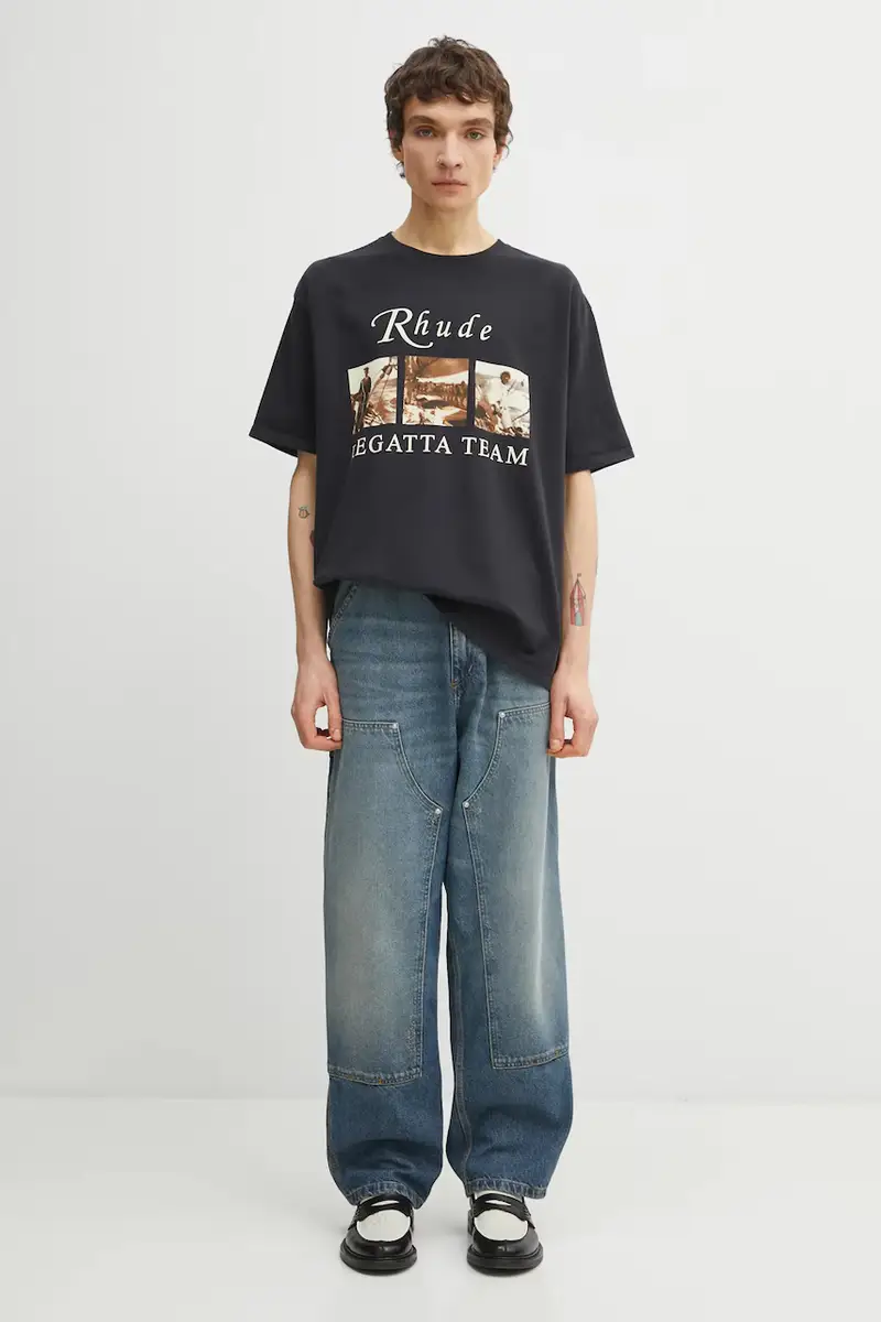 RHUDE T-shirt Nero 3973413 miniatura 5