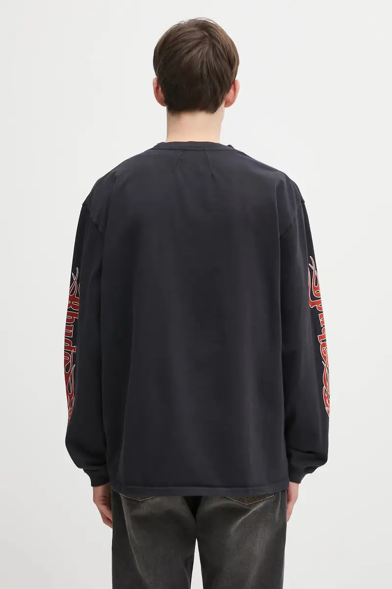 top a maniche lunghe in cotone Mesa Stallion colore nero RHFW25TT08012 miniatura 3